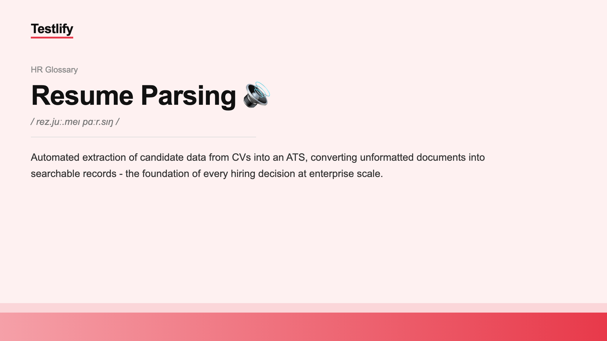 Image showing the meaning of Resume Parsing