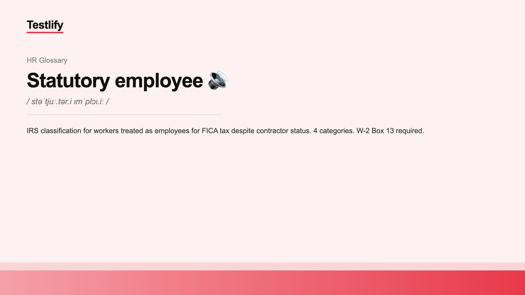 Image showing the meaning of statutory employee