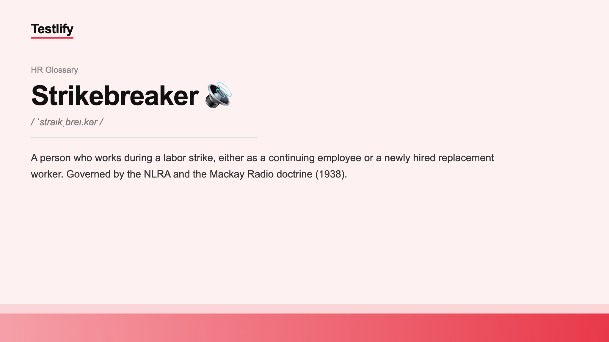 Image showing the meaning of strikebreaker