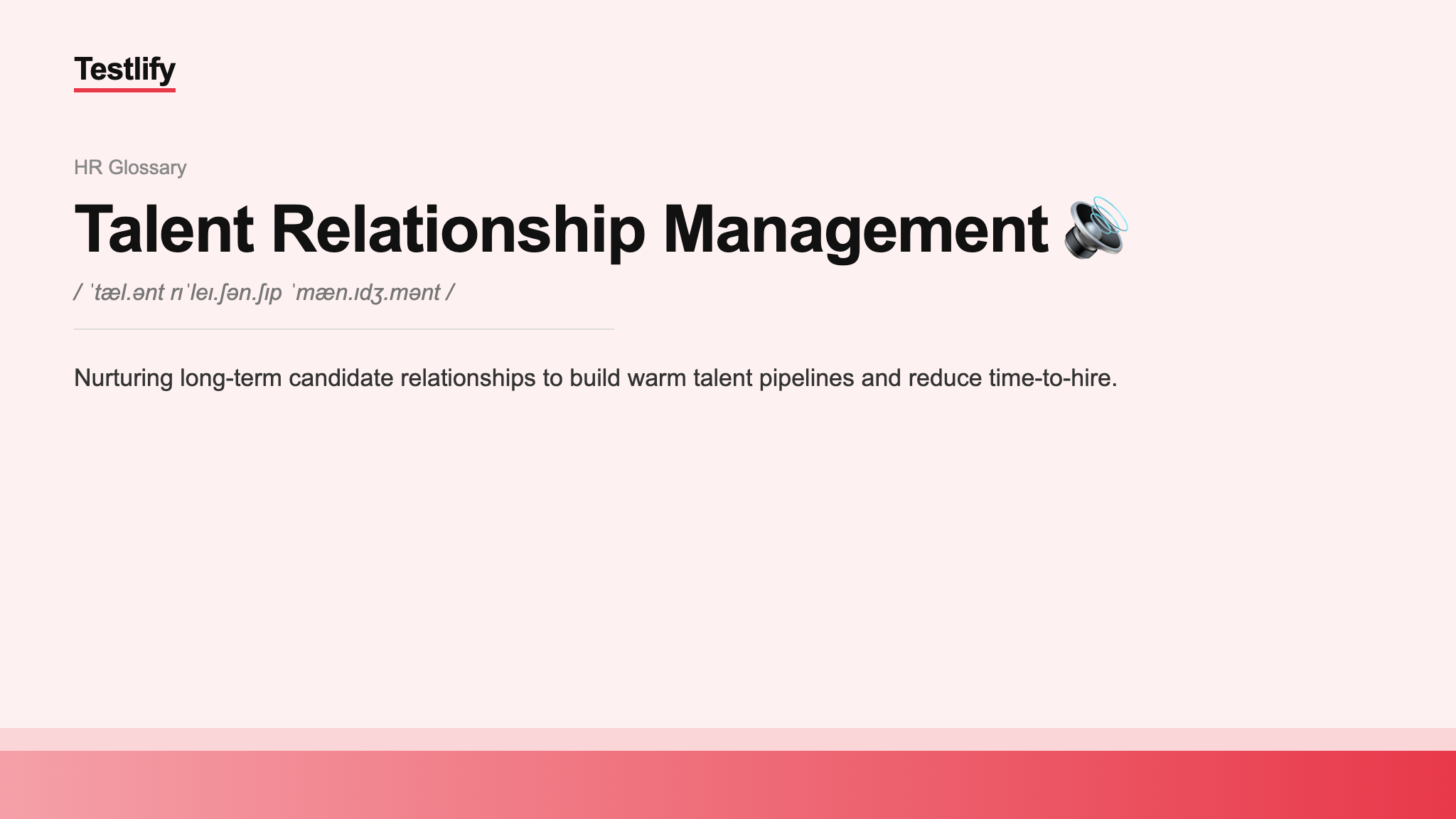 Image showing the meaning of talent relationship management