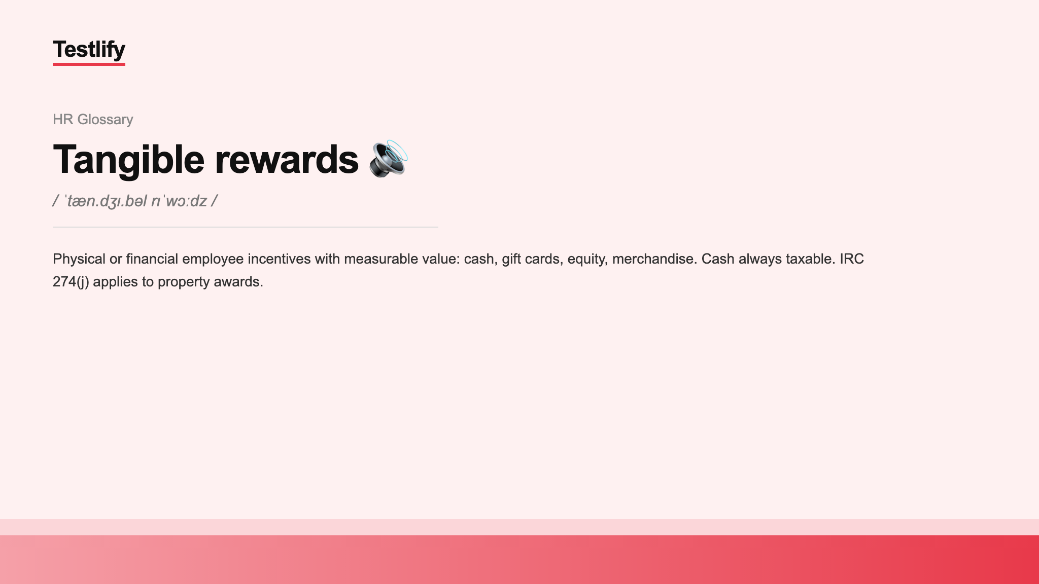 Image showing the meaning of tangible rewards