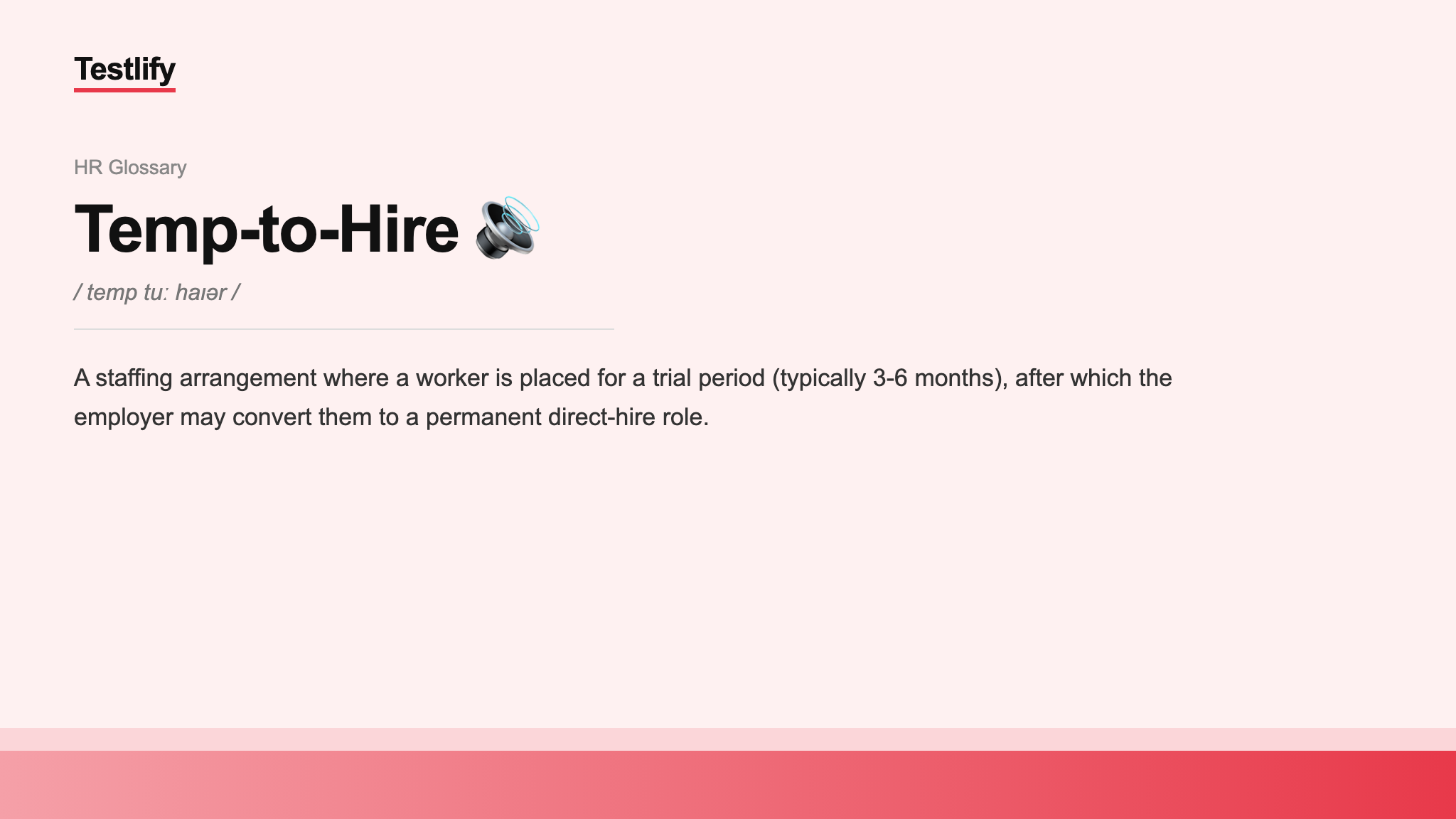 Image showing the meaning of Temp-to-Hire