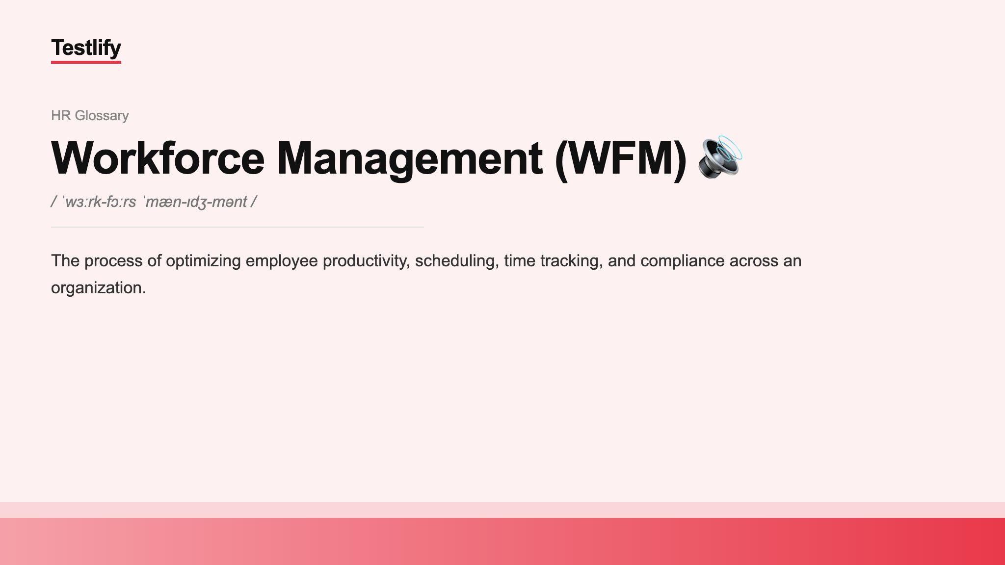 Image showing the meaning of workforce management (WFM)