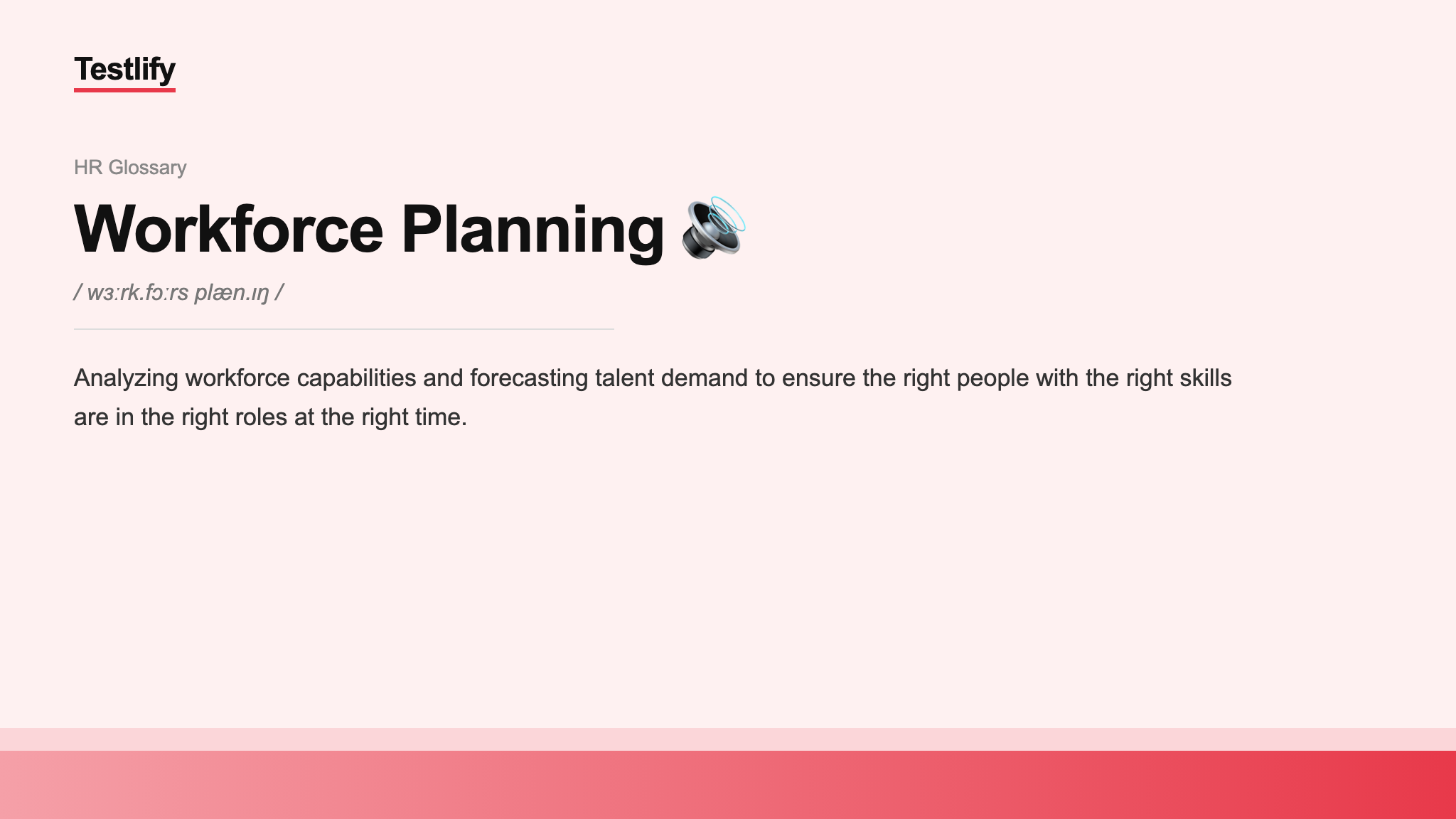 Image showing the meaning of Workforce Planning
