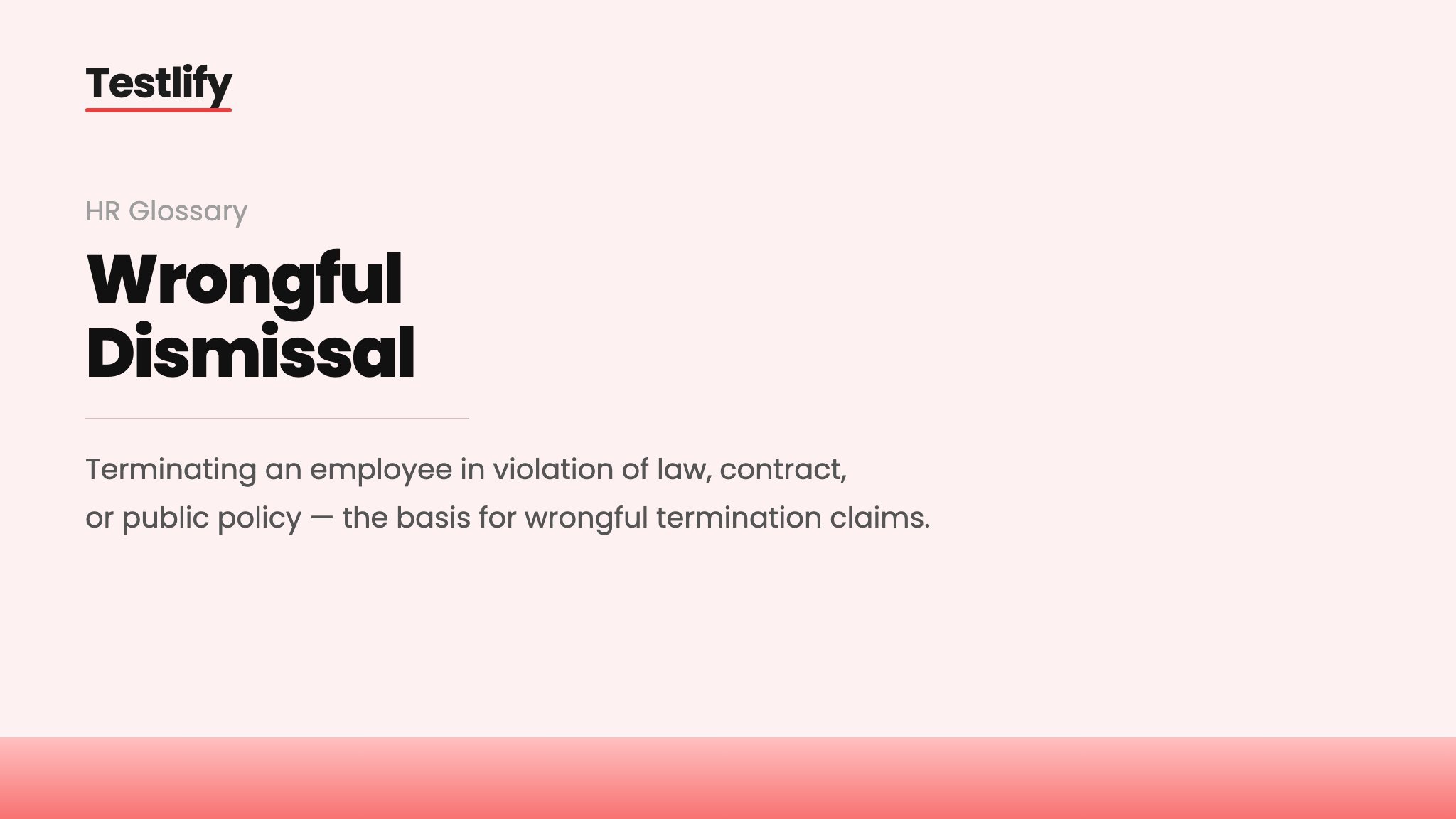 Image showing the meaning of wrongful dismissal