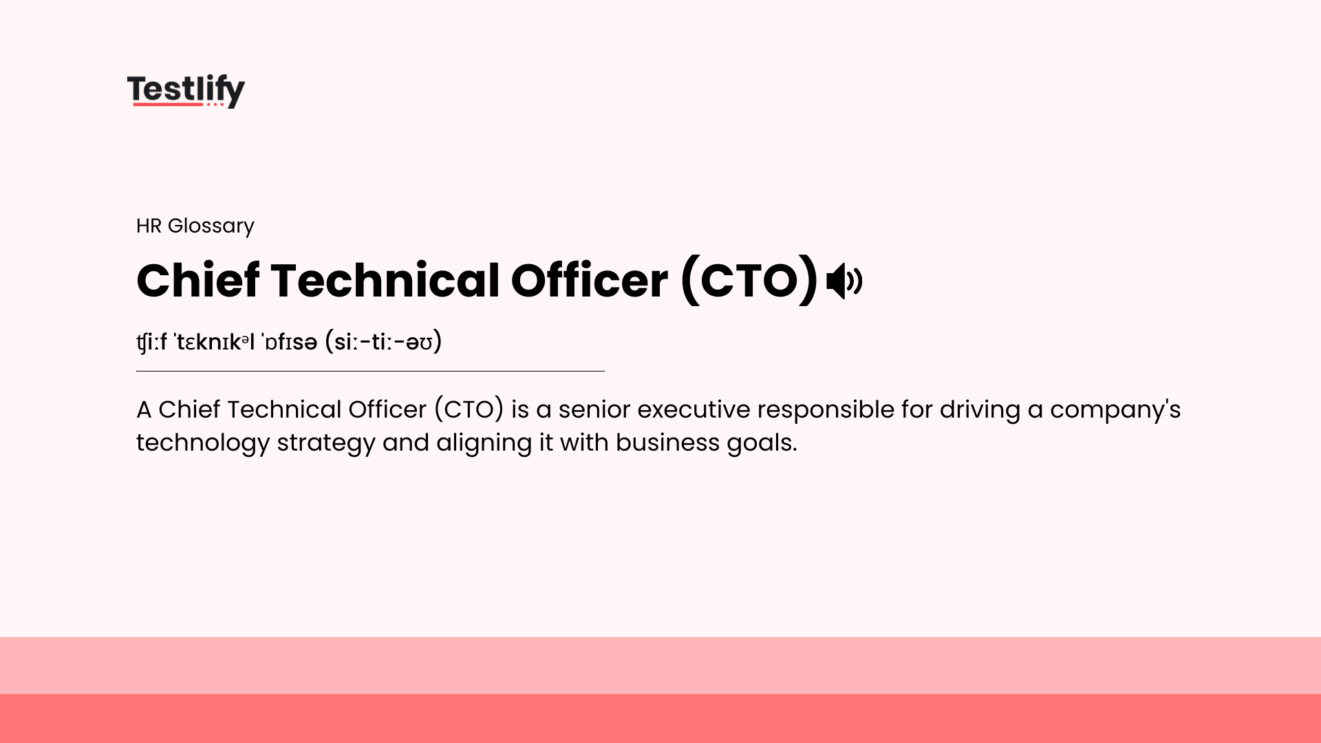 What is Chief Technical Officer? HR Glossary Testlify