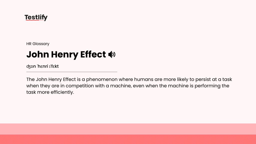 Image showing the meaning of john henry effect