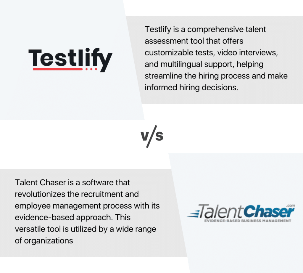 Testlify vs TalentChaser 2023 comparison