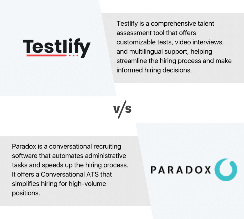 Testlify vs paradox