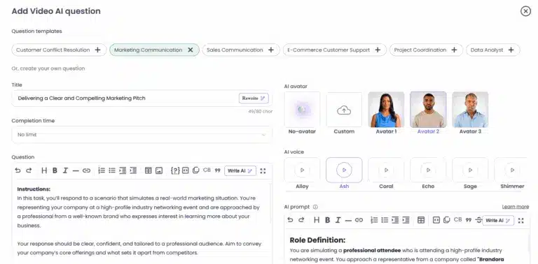 Image showing Video AI feature of Testlify